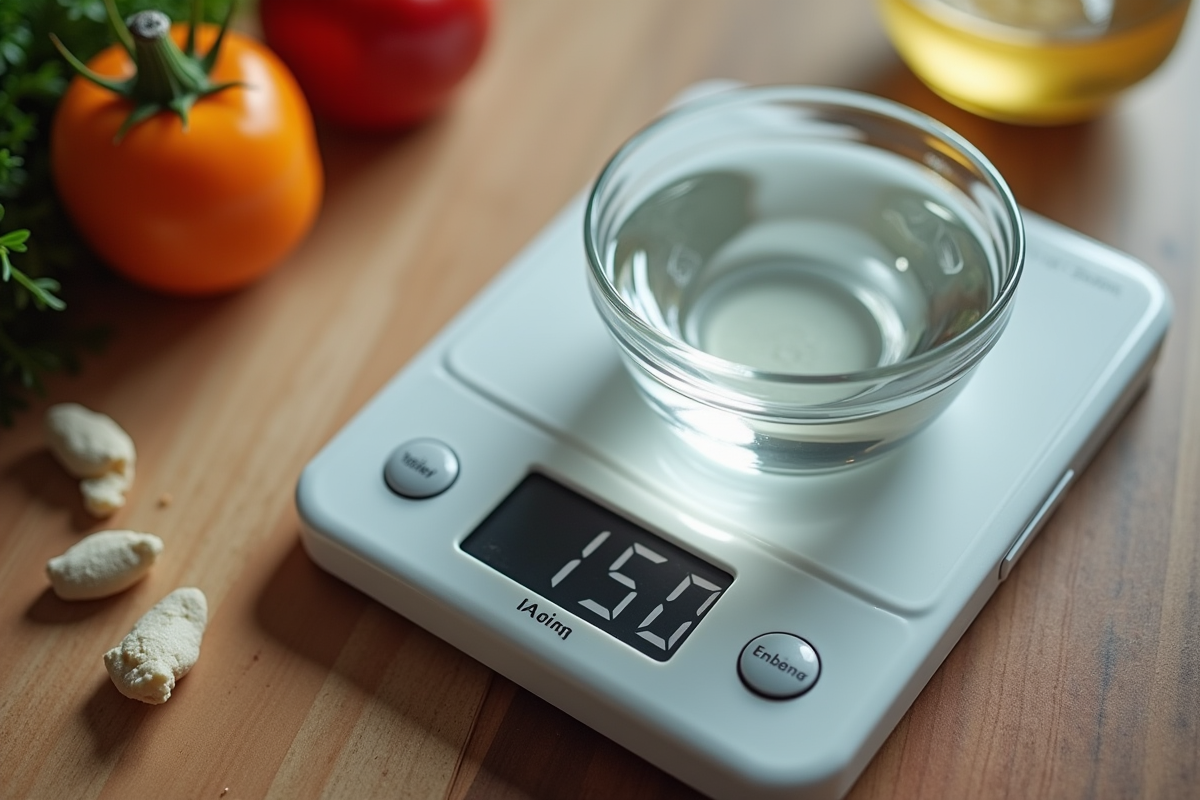 Balance de cuisine avec bol d