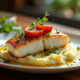 Filet de cod cuit avec chorizo sur purée crémeuse