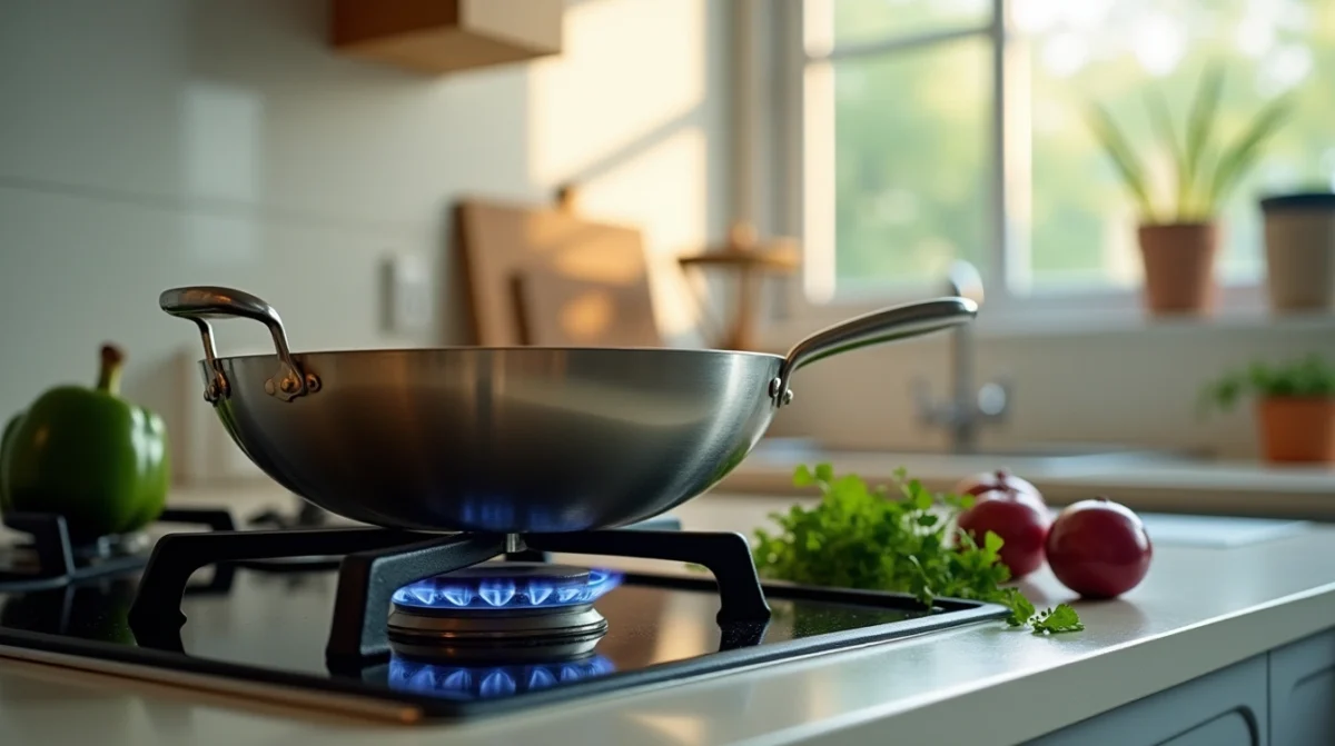 Wok en inox performant