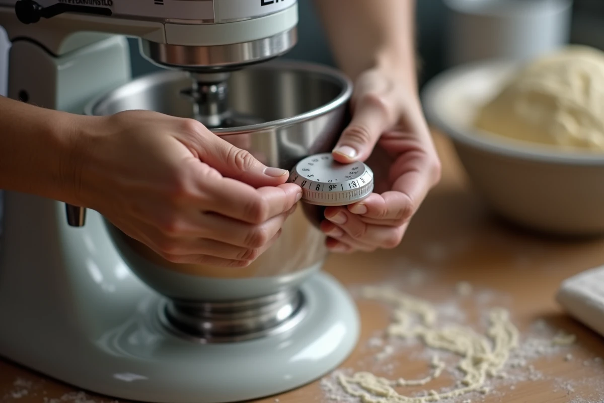 Réglage de la vitesse du robot pâtissier pour le pétrissage de la pâte à pain maison